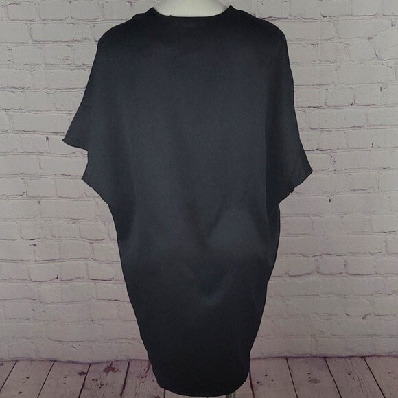 Victoria’s Secret black flutter sleeve short robe/kimono w/ruffle front One Size - Picture 3 of 8